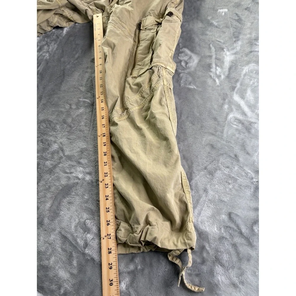 Vtg Polo Ralph Lauren Military Cargo Mens Pants Size 33 Tan Reinforced Stitching
